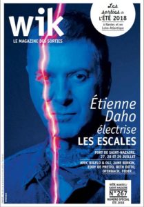Etienne Daho en couverture du magazine Wik Nantes en 2018.
