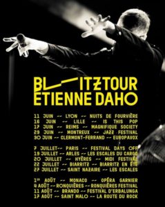 Affiche avec les dates de la tournée BlitzTour d'Etienne Daho.