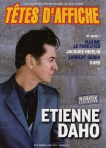 Etienne Daho en couverture de Têtes d'Affiche en octobre 2008.